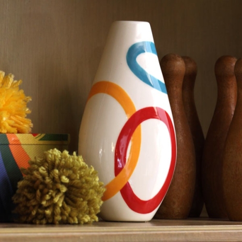 Rings Around the Rosy Bud Vase