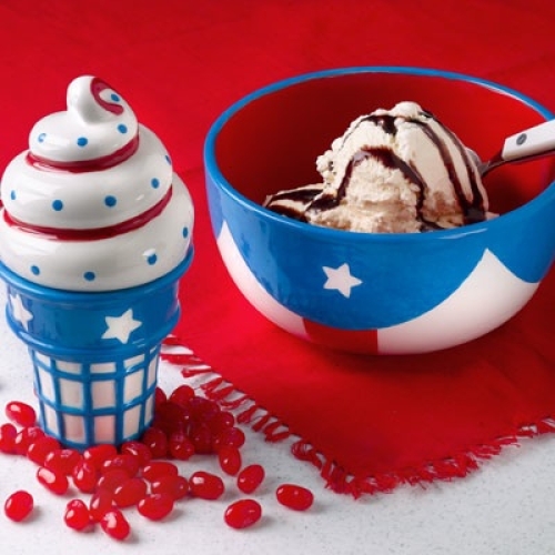 4th of July Ice Cream Bowl and Cone Box