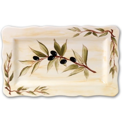 Antiqued Olive Serving Platter