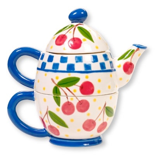 Cherry Teapot for One