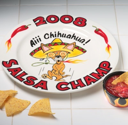 Chihuahua Salsa Plate
